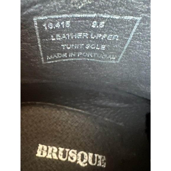 Brusque women brown leather short biker boots US 9.5 Euro 40 EUC - Picture 7 of 7